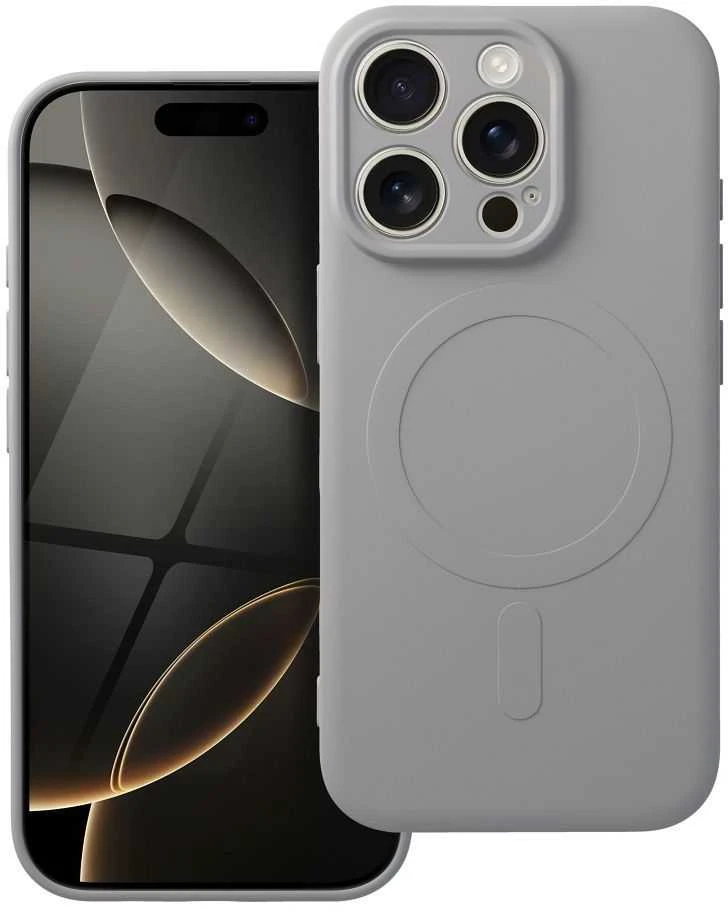 Oem dėklas iPhone 16 PRO silikoninis Mag dangtelis, suderinamas su MagSafe (kameros apsauga) titano