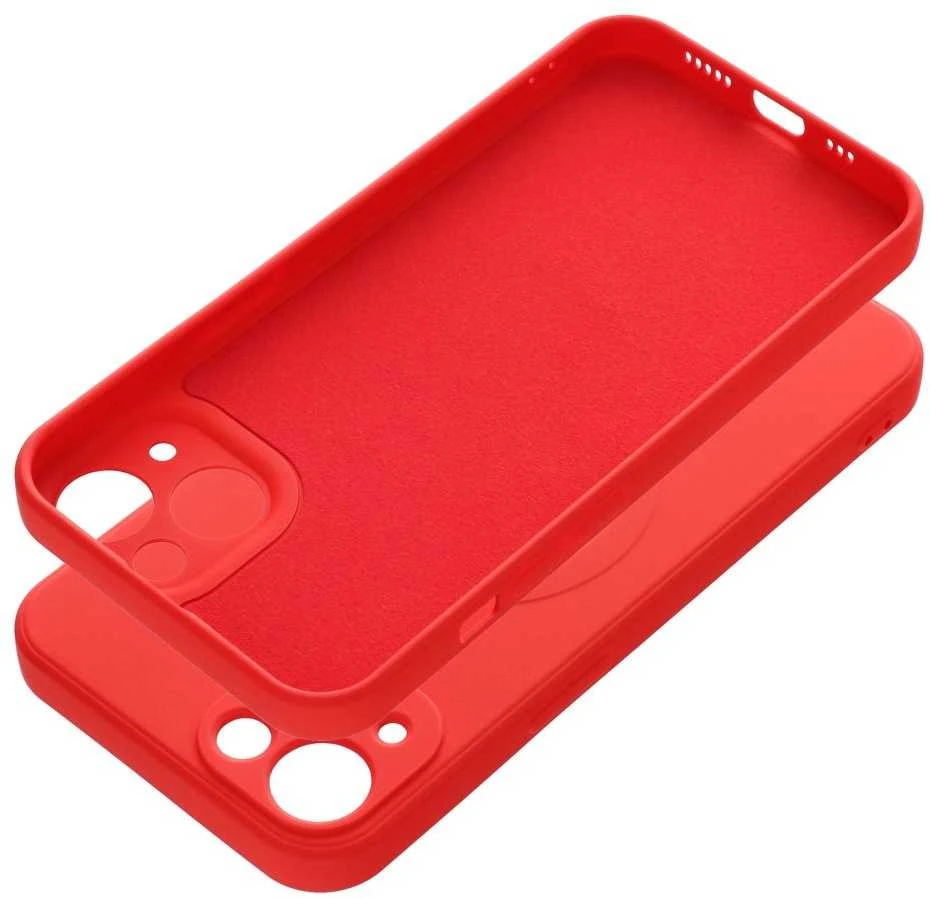 Oem Originalus „iPhone 13“ silikoninis dėklas, suderinamas su „MagSafe“ (fotoaparato apsauga), raudonas