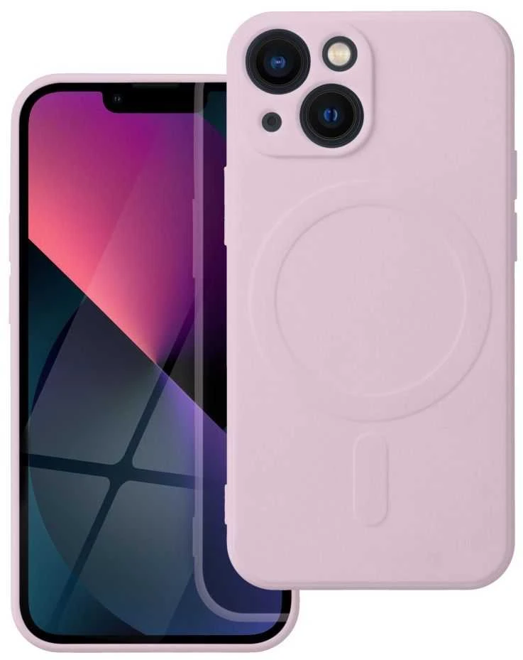OEM dėklas, skirtas „iPhone 13 MINI“ silikoniniam „Mag“ dėklui, suderinamas su „MagSafe“ (apsauga nuo kameros), rožinis