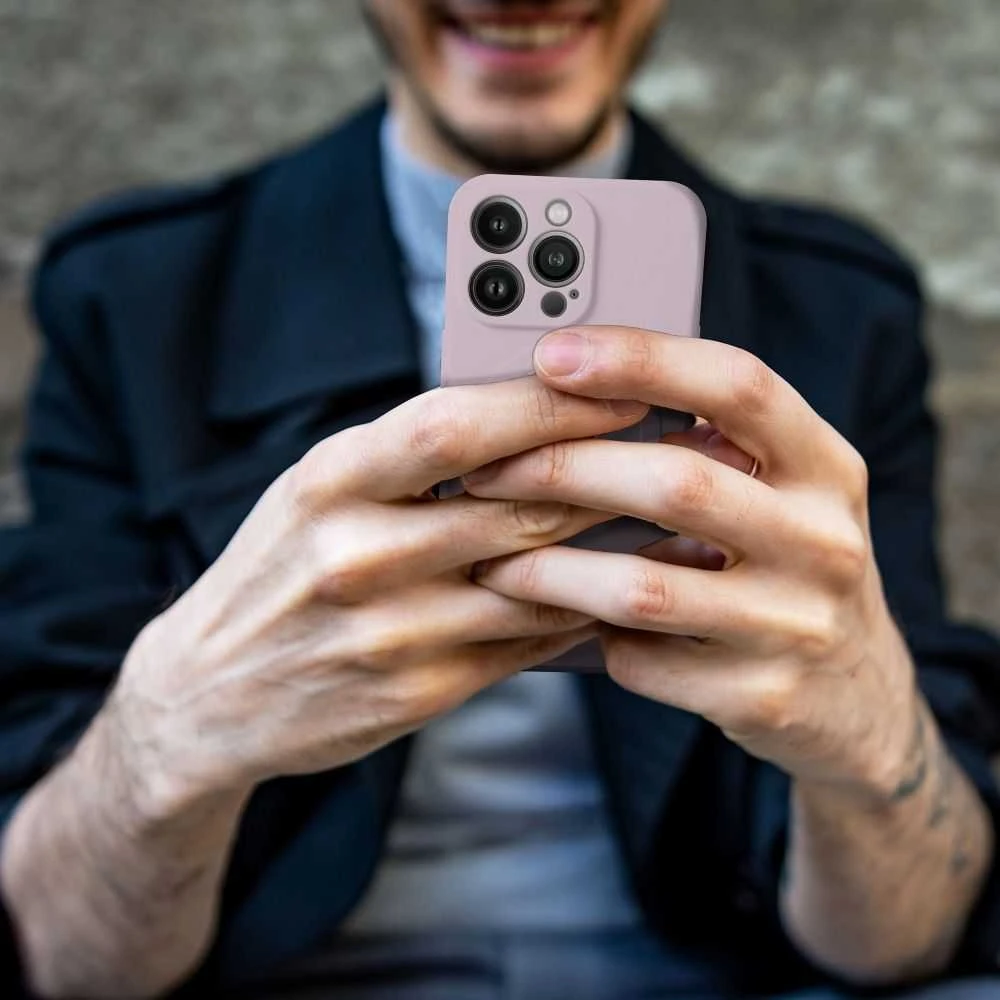 OEM dėklas, skirtas „iPhone 13“ silikoniniam „Mag“ dėklui, suderinamas su „MagSafe“ (apsauga nuo kameros), rožinis