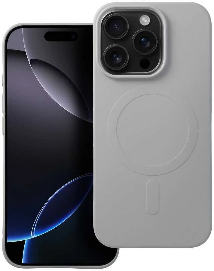 OEM dėklas, skirtas „iPhone 16 PRO“ silikoniniam „Mag“ dangteliui, suderinamas su „MagSafe“ (didelė skylė), titanas