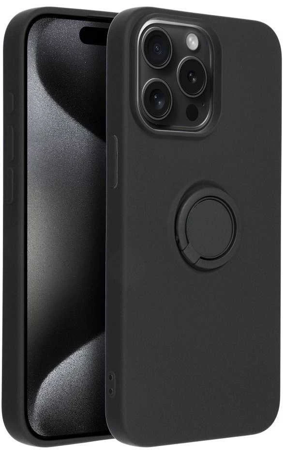 Dėklas Oem Case for iPhone 15 PRO MAX Silicone Ring juodas