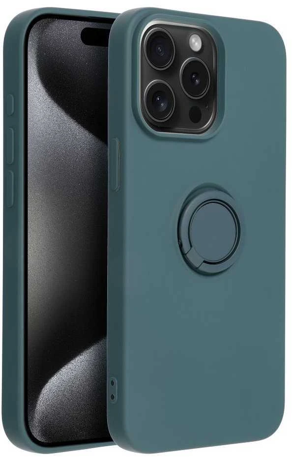OEM dėklas iPhone 15 PRO MAX silikoniniam žiedui žalias