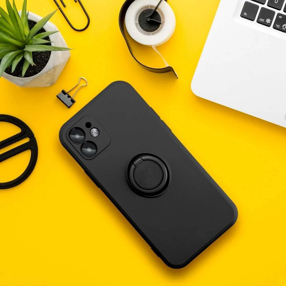 Dėklas Oem Case for iPhone 15 PRO MAX Silicone Ring juodas