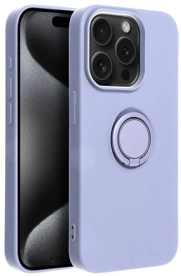 Dėklas Oem Case for iPhone 15 PRO Silicone Ring violetinė