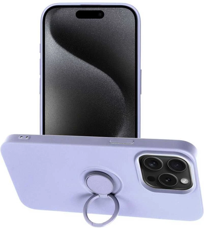 Dėklas Oem Case for iPhone 15 PRO MAX Silicone Ring violetinė