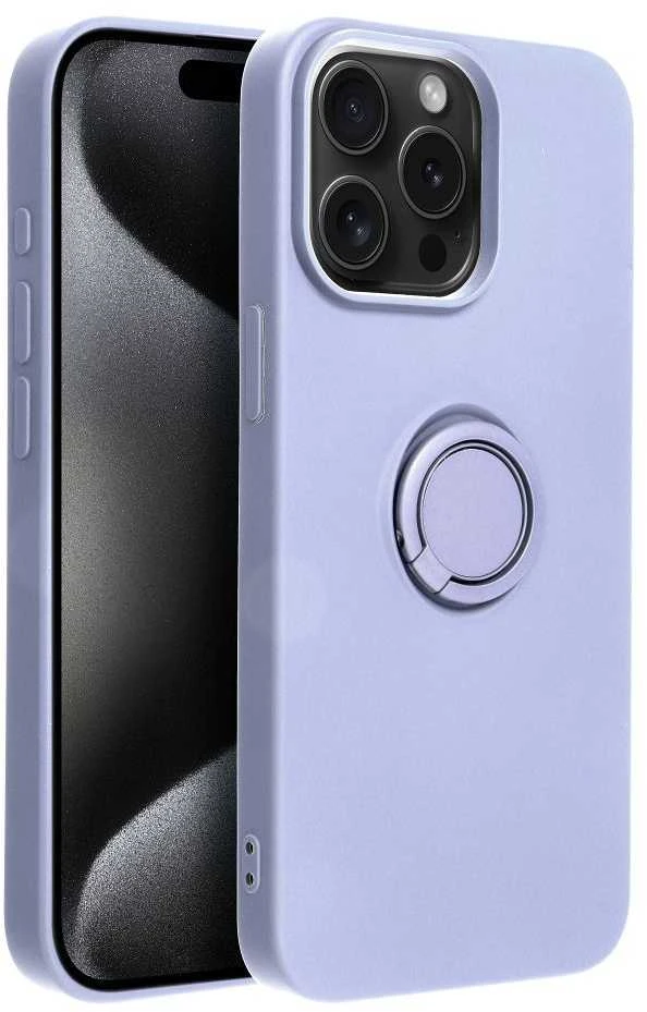 Dėklas Oem Case for iPhone 15 PRO MAX Silicone Ring violetinė
