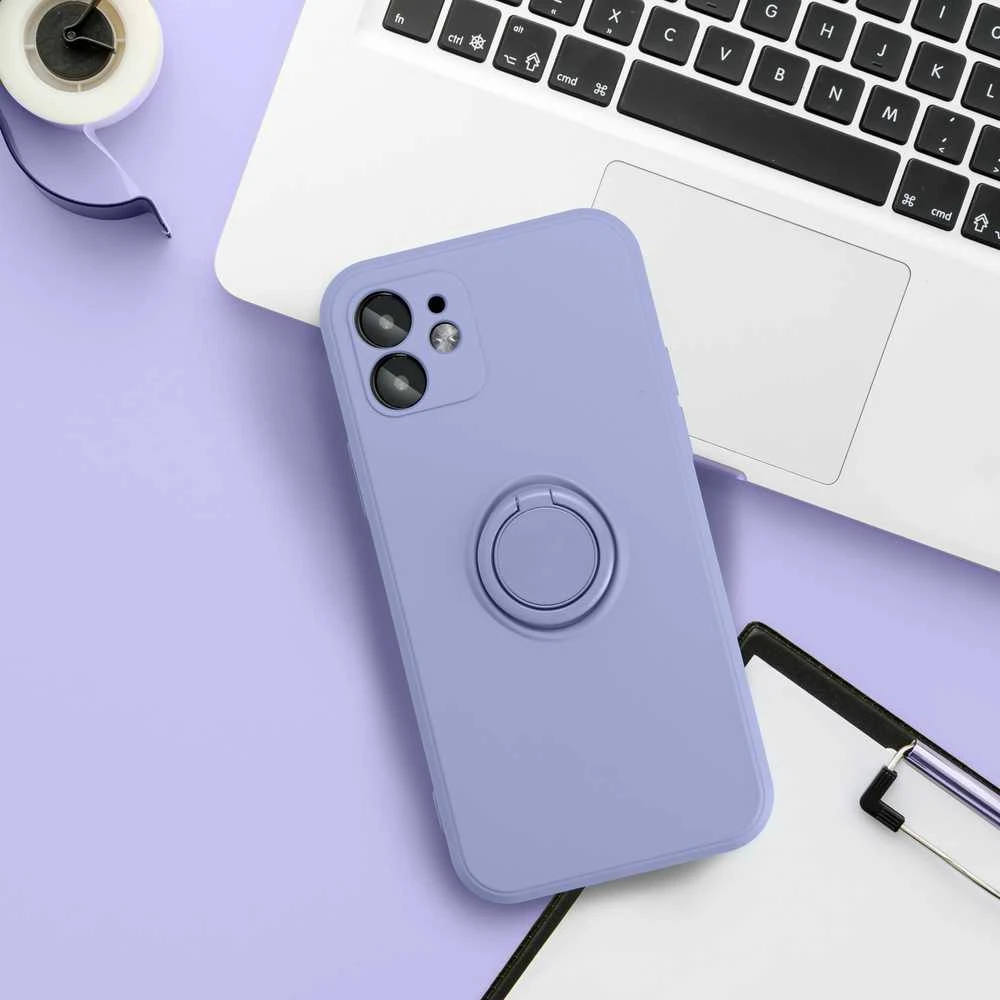 Dėklas Forcell Oem Case for iPhone 7 / 8 / SE 2020 / SE 2022 Silicone Ring violetinė