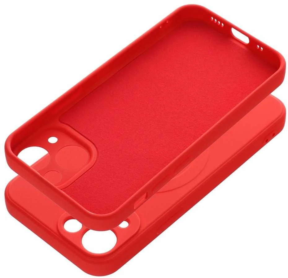 Oem Originalus „iPhone 13 MINI“ silikoninis dėklas, suderinamas su „MagSafe“ (fotoaparato apsauga), raudonas