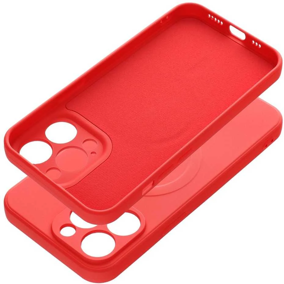 Oem Originalus „iPhone 13 PRO“ silikoninis dėklas, suderinamas su „MagSafe“ (fotoaparato apsauga), raudonas