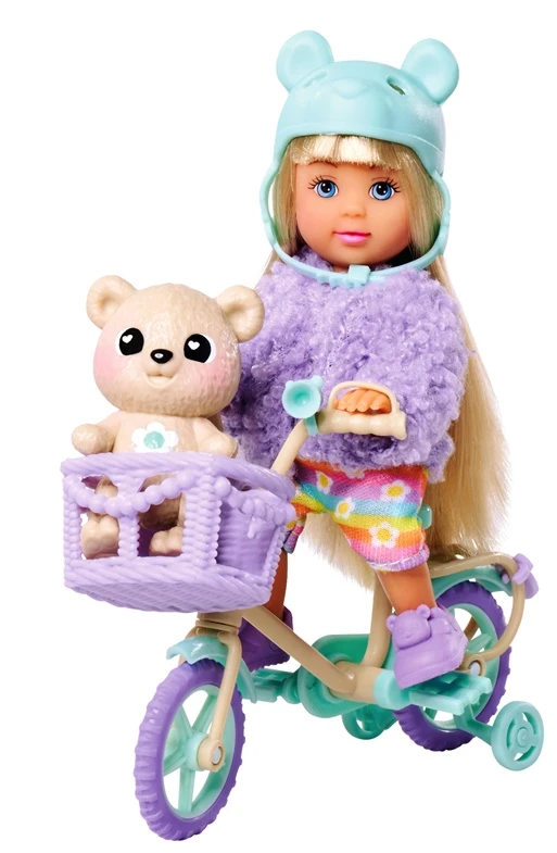 simba El doll with a bicycle
