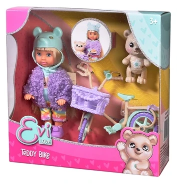 simba El doll with a bicycle
