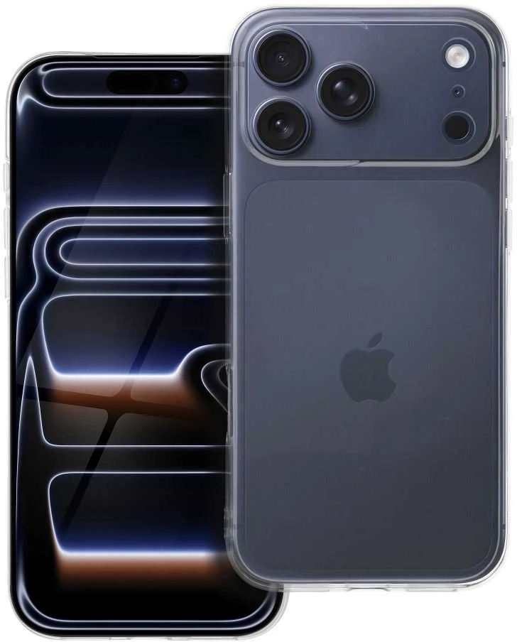 Oem Originalus dėklas, skirtas „iPhone 17 Pro Max / 18 Pro Max“ (žemas kameros kraštas), skaidrus 2 mm dėklas (apsauga nuo kameros), permatomas