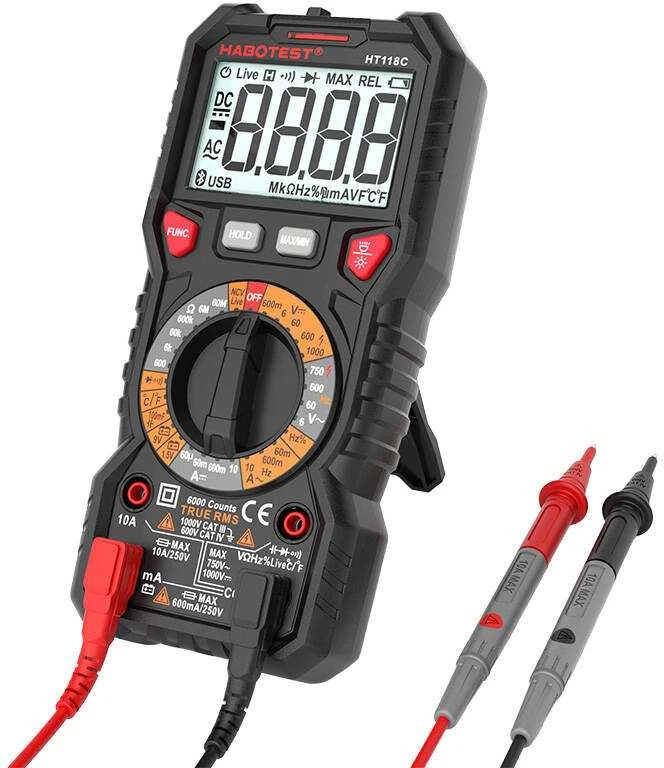 Multimetras su žibintuvėliu Habotest HT118C