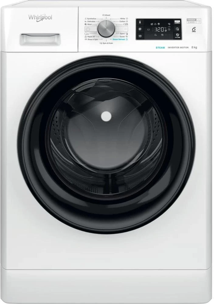 WHIRLPOOL Skalbimo mašina FFB 8469 BV EE, 8kg, 1400 rpm, Energy class A, Gylis 63 cm, Inverter motor, Steam refresh
