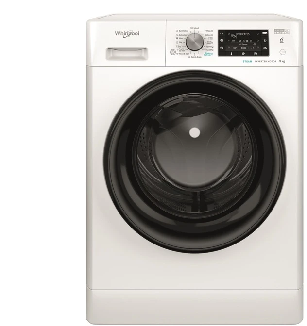 WHIRLPOOL Skalbimo mašina FFD 9489 BV EE, 9kg, 1400 rpm, Energy class A, Gylis 63 cm, Inverter motor, Juodas doors