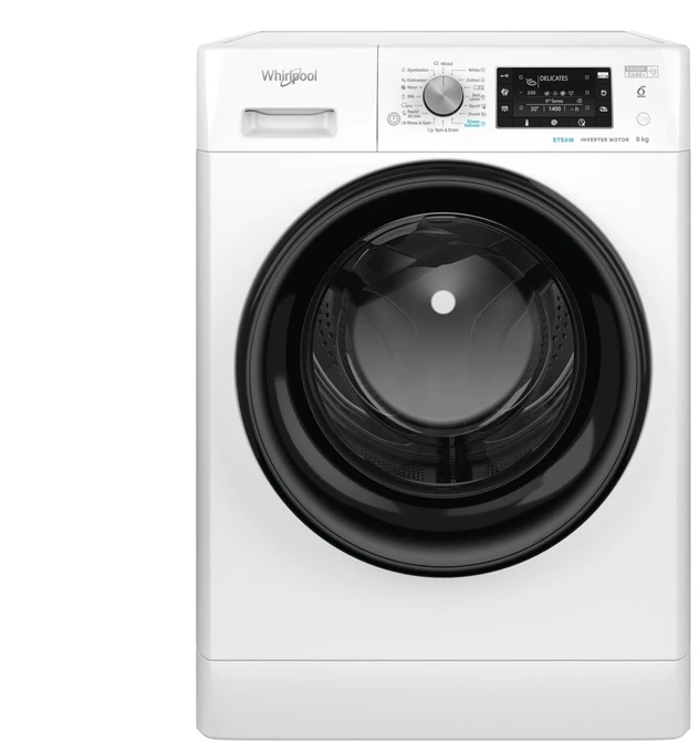 WHIRLPOOL Skalbimo mašina FFD 9489 BV EE, 9kg, 1400 rpm, Energy class A, Gylis 63 cm, Inverter motor, Juodas doors