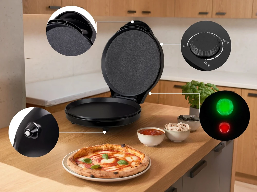 Skrudintuvas ELDOM ST1000 PIZZA MACHINE 1450W Juodas
