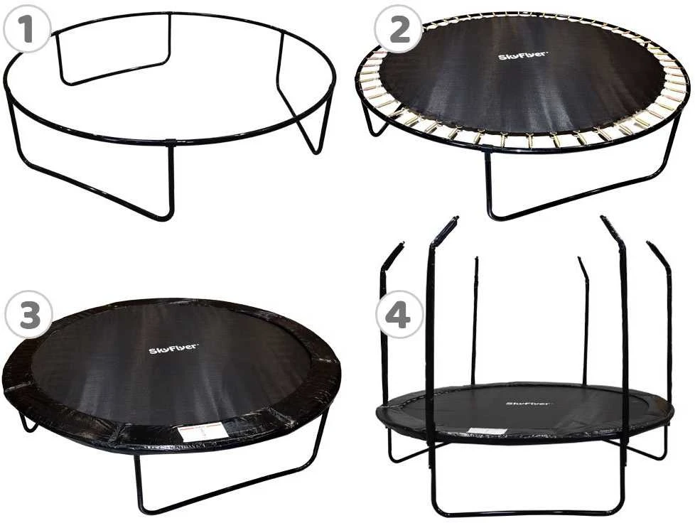 SkyFlyer garden trampoline + 8FT 244cm ladder