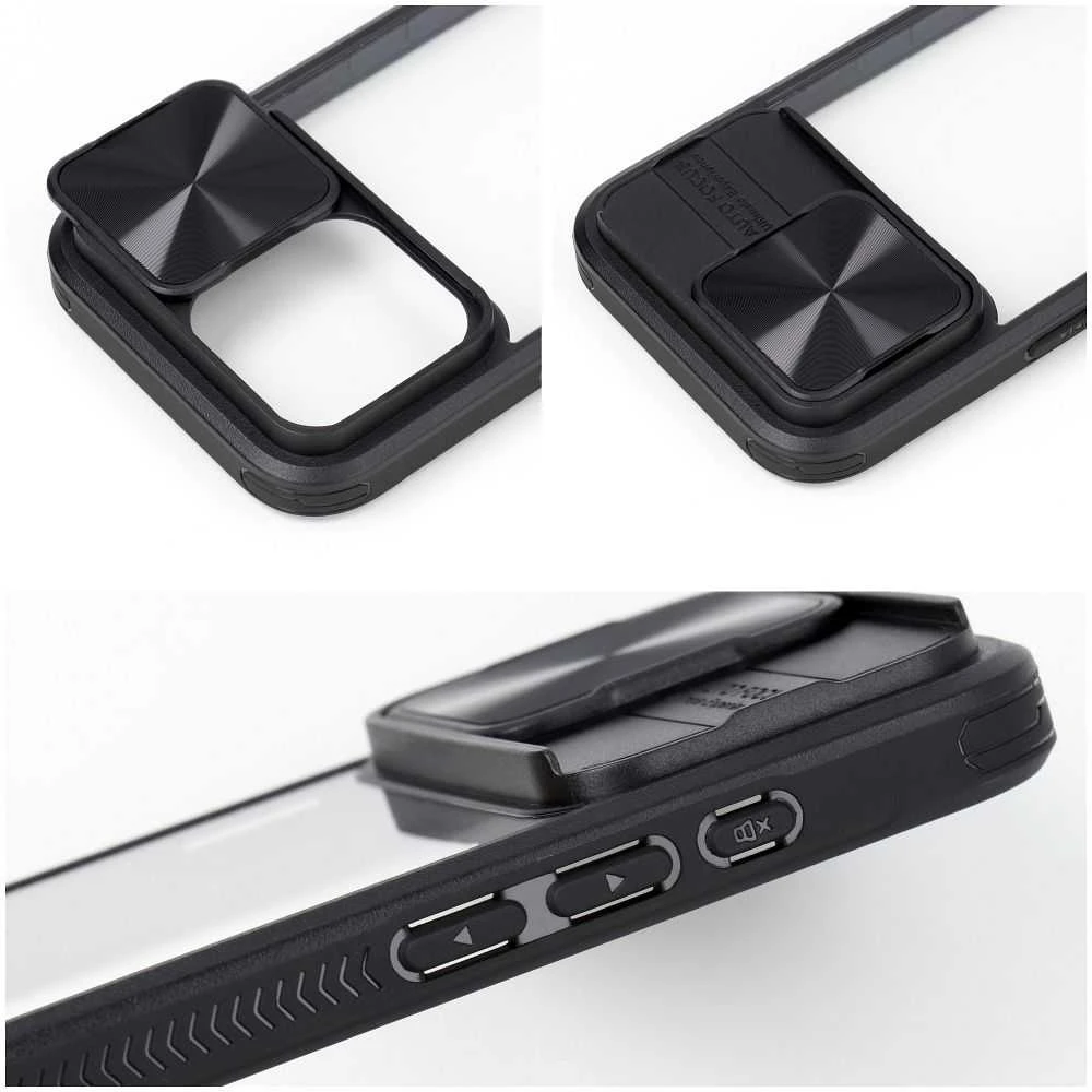 Dėklas Oem Case for iPhone 15 PLUS Slider juodas