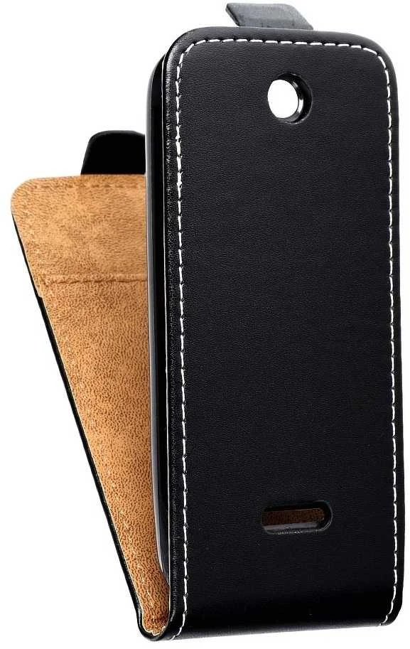 OEM apverčiamas dėklas telefonui Nokia 225 Slim Flexi Fresh juoda