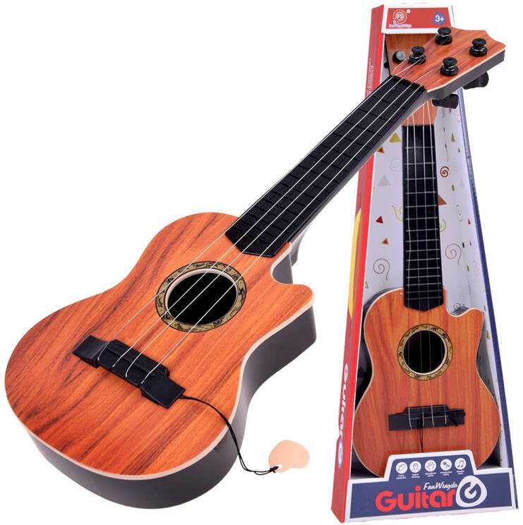 Jokomisiada Maža 4 stygų gitara vaikams, plunksninė IN0120