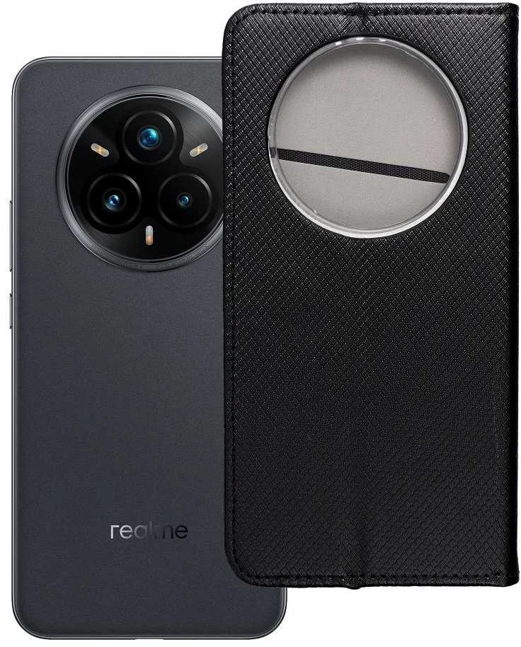 Atverčiamas dėklas, skirtas Realme 14 PRO PLUS Smart Case Book, juodas