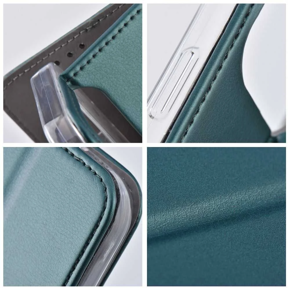 Dėklas Flip case for Realme 14 5G Smart Magneto dark žalias