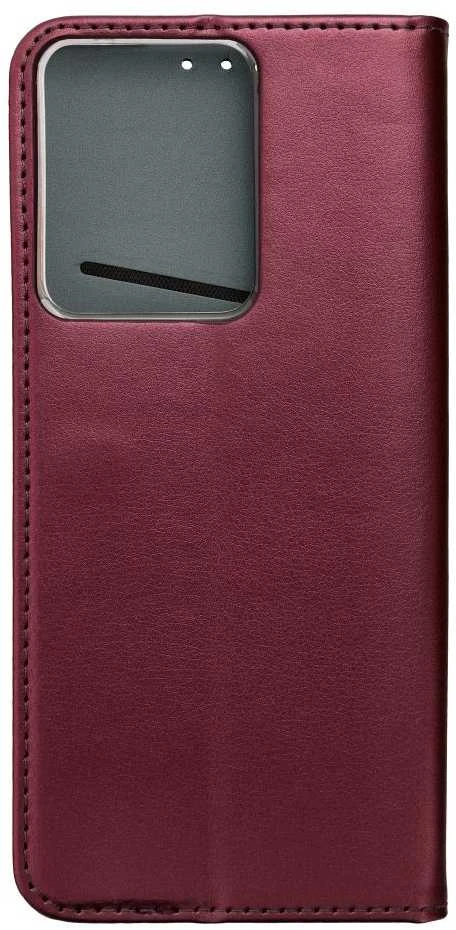 Atverčiamas dėklas, skirtas „Realme 14 5G Smart Magneto“, bordo spalvos