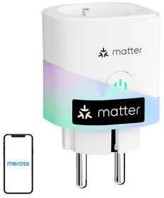 Išmanusis kištukas MEROSS MSS315MA-EU su energijos monitoriumi Matter