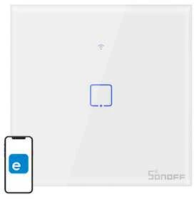 Sonoff T1 1-kanalo sieninis jungiklis su WiFi+RF-240VAC 480W