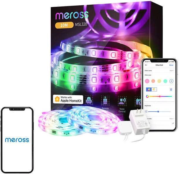 Meross MSL320HK 10 metrų Wifi LED juosta valdomas Apple Homekit, SmartThings