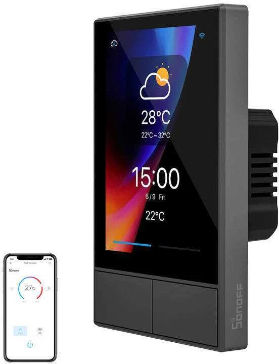 Smart WiFi control panel SONOFF NSPanel (juodas, 120mm)