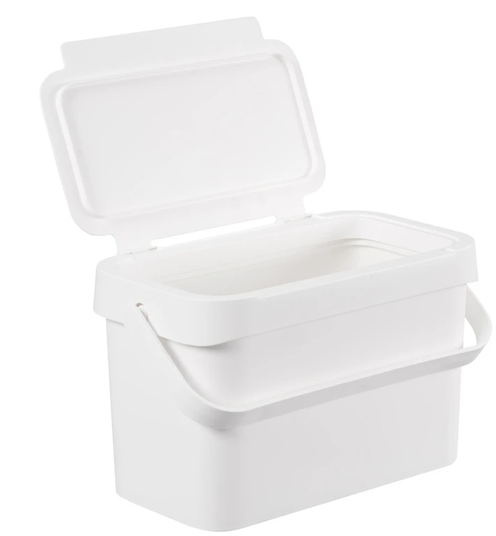 SMARTSTORE Šiukšliadėžė bio atliekų balta 5l