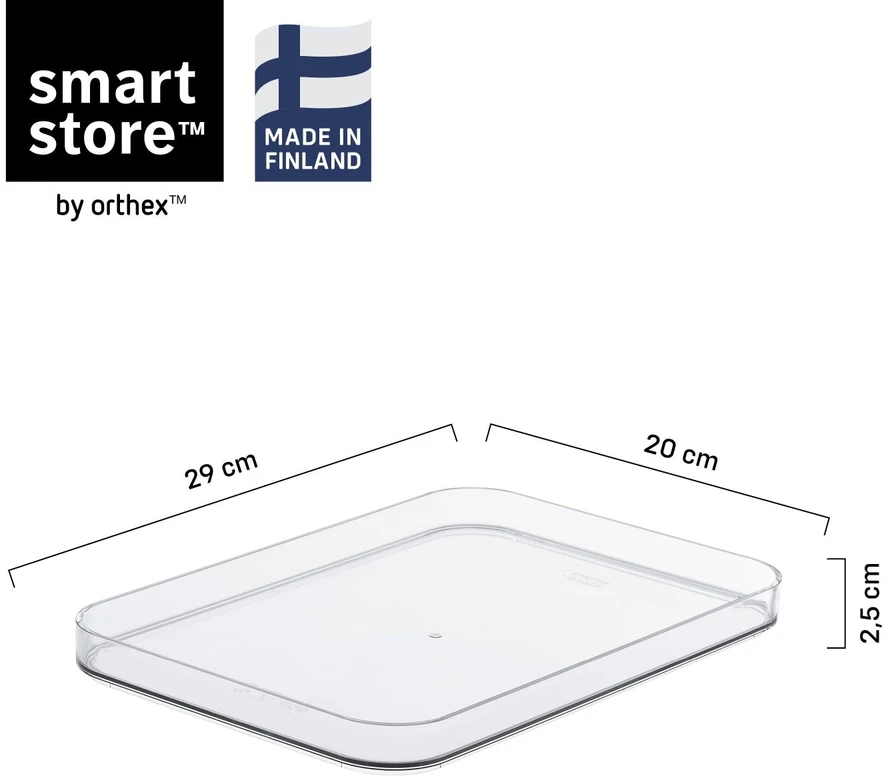 SMARTSTORE Dangtis daiktadėžei 10990, skaidri, 29 x 20 x 2.5 cm