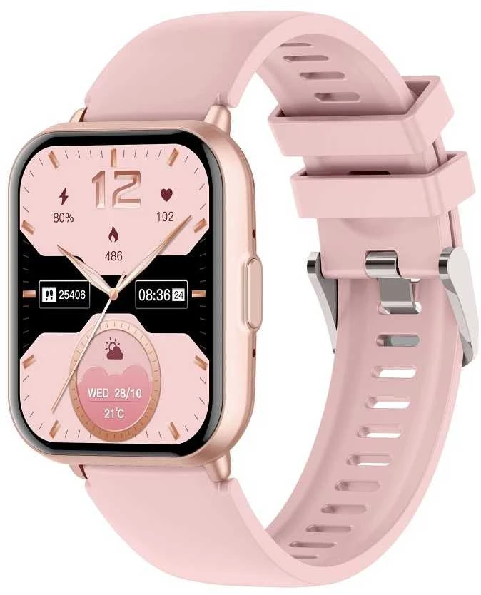 Išmanusis laikrodis TITMO E-100 (TFT, bluetooth call) pink