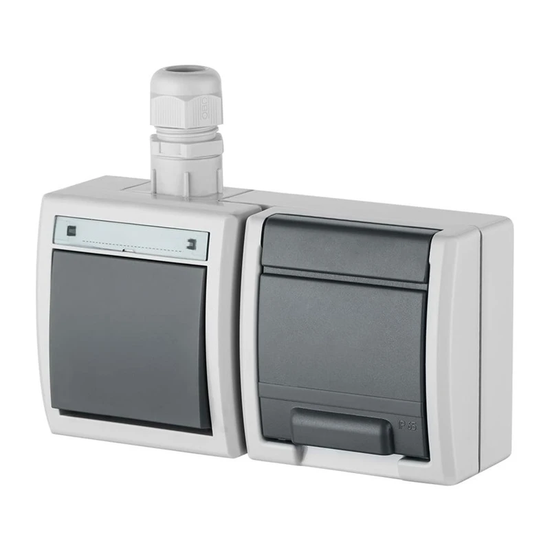 Socket and switch block ELEKTRO-PLAST AQUANT