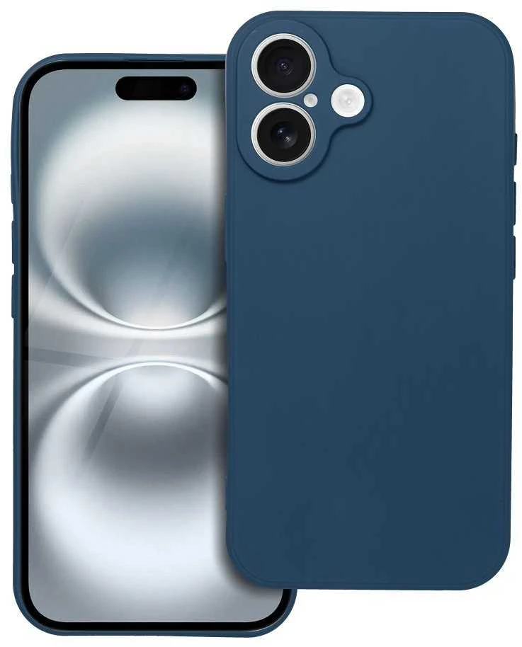 Forcell OEM dėklas, skirtas iPhone 16, minkštas, tamsus, mėlynas