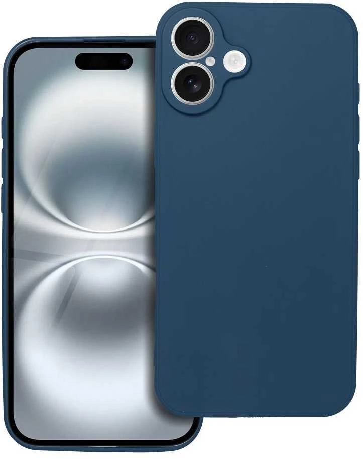 OEM dėklas, skirtas iPhone 16 PLUS, minkštas, tamsus, mėlynas