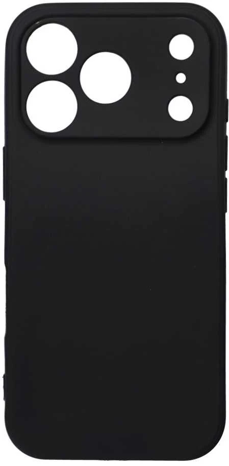 OEM dėklas, skirtas iPhone 17 Pro / 18 Pro (žemas kameros kraštas), minkštas, juodas