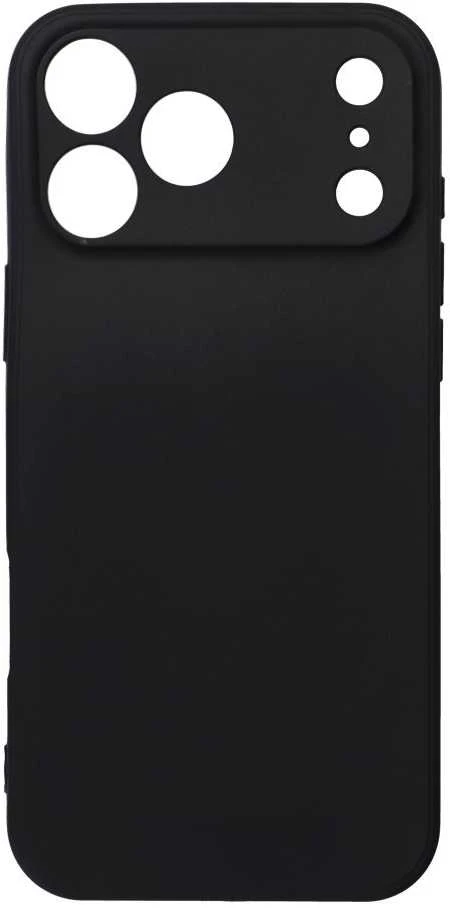 OEM dėklas, skirtas iPhone 17 Pro Max / 18 Pro Max (žemas kameros kraštas), minkštas, juodas
