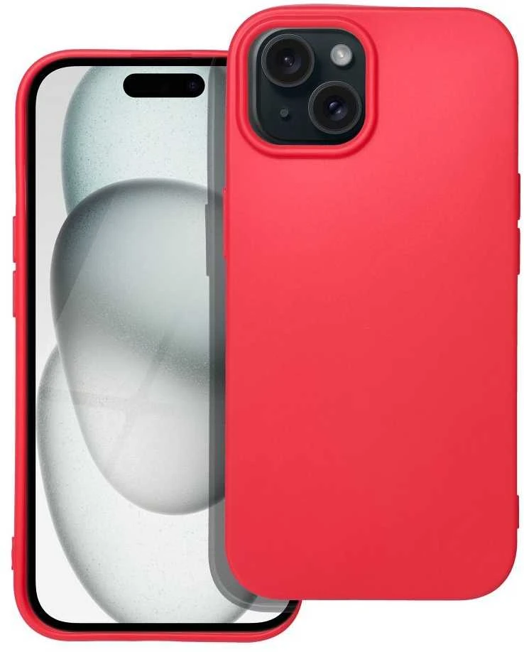OEM dėklas, skirtas iPhone 15, minkštas, raudonas