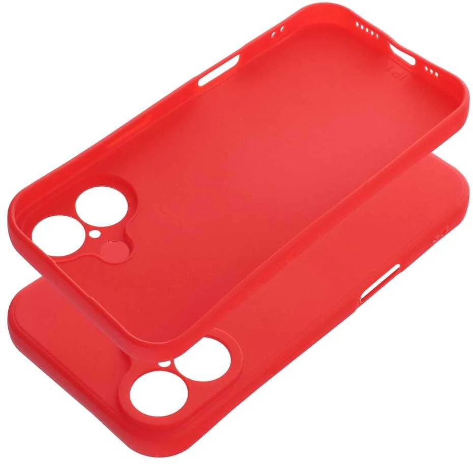 Forcell OEM dėklas, skirtas iPhone 16, minkštas, raudonas