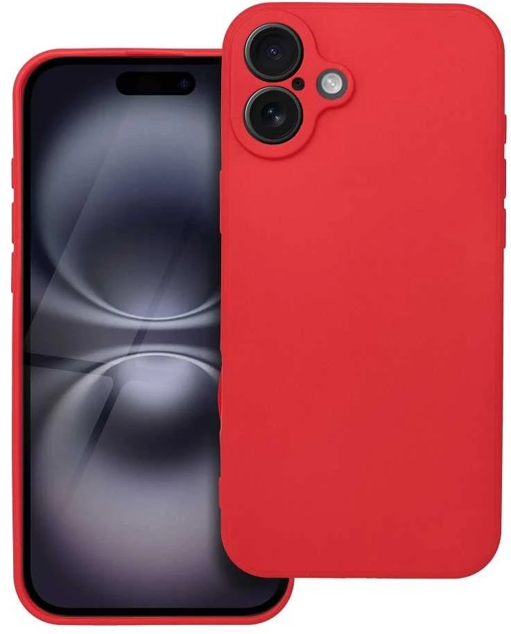 OEM dėklas, skirtas „iPhone 16 PLUS“, minkštas, raudonas