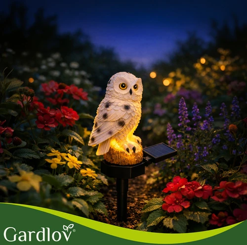 Solar garden lamp - owl Gardlov 23847