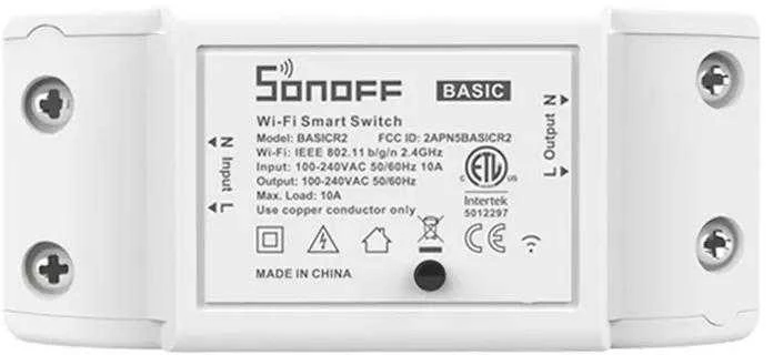 Sonoff Basic R2 1-kanalo išmani relė valdoma WiFi - 230VAC 2200W