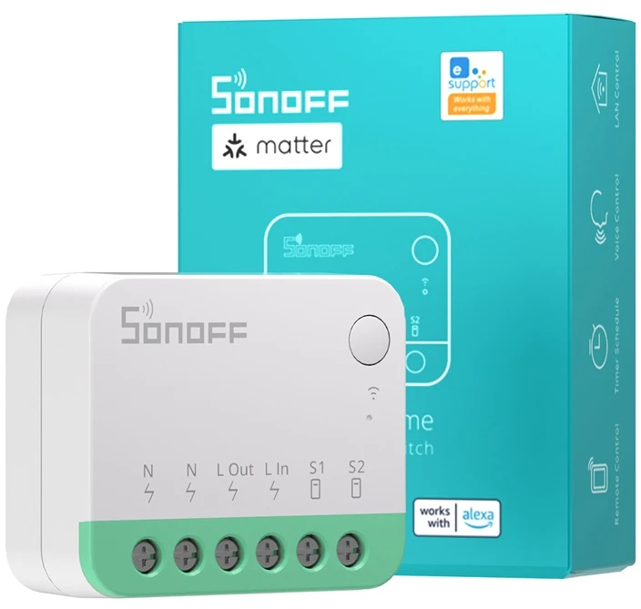 SONOFF MINIR4M (Extreme) Matter Switch 4 vnt. pakuotė