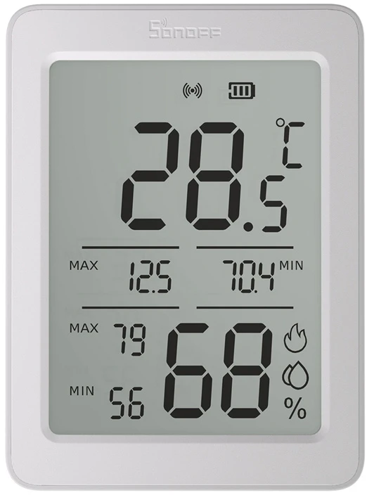 SONOFF ZigBee SNZB-02DR2 temperatūros ir drėgmės jutiklis, 2 vnt.