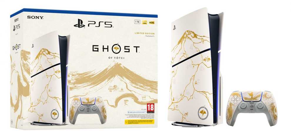 „Sony PlayStation 5“ konsolė – „Ghost of Yotei Gold“ riboto leidimo rinkinys („Modelis Group“ – plonas)