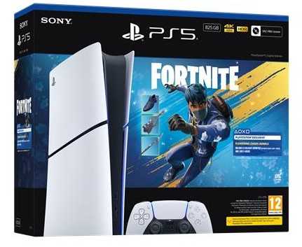 „Sony PlayStation 5 Digital Edition“ 825 GB + „Fortnite Flowering Chaos“ – Baltas